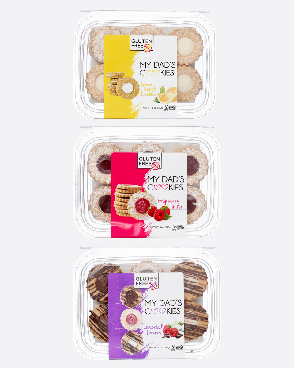 6oz Linzer Assortment - 3 Count – My Dad's Cookies